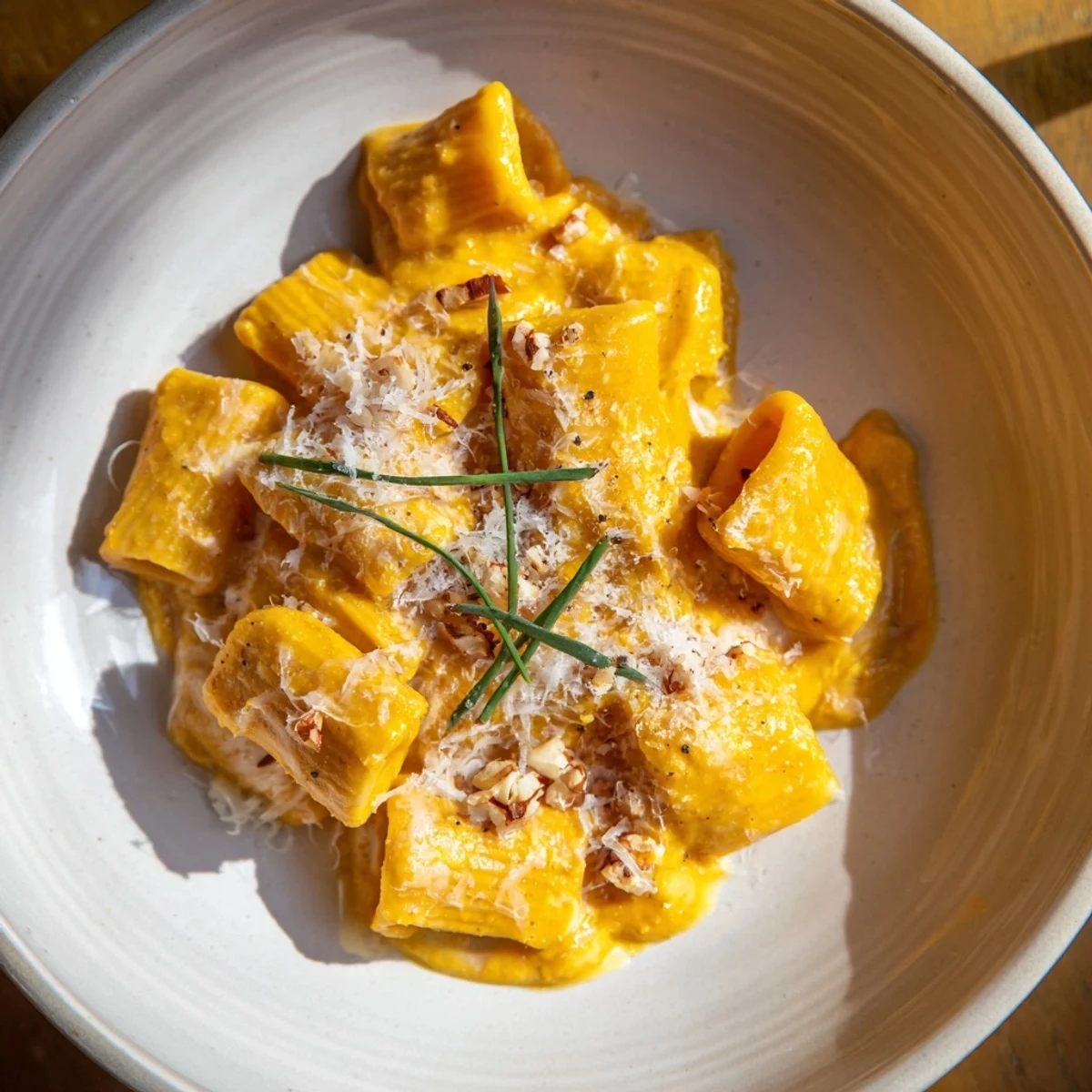Image of comforting One-Pot Butternut Squash Mac & Cheese with a velvety, smooth texture.