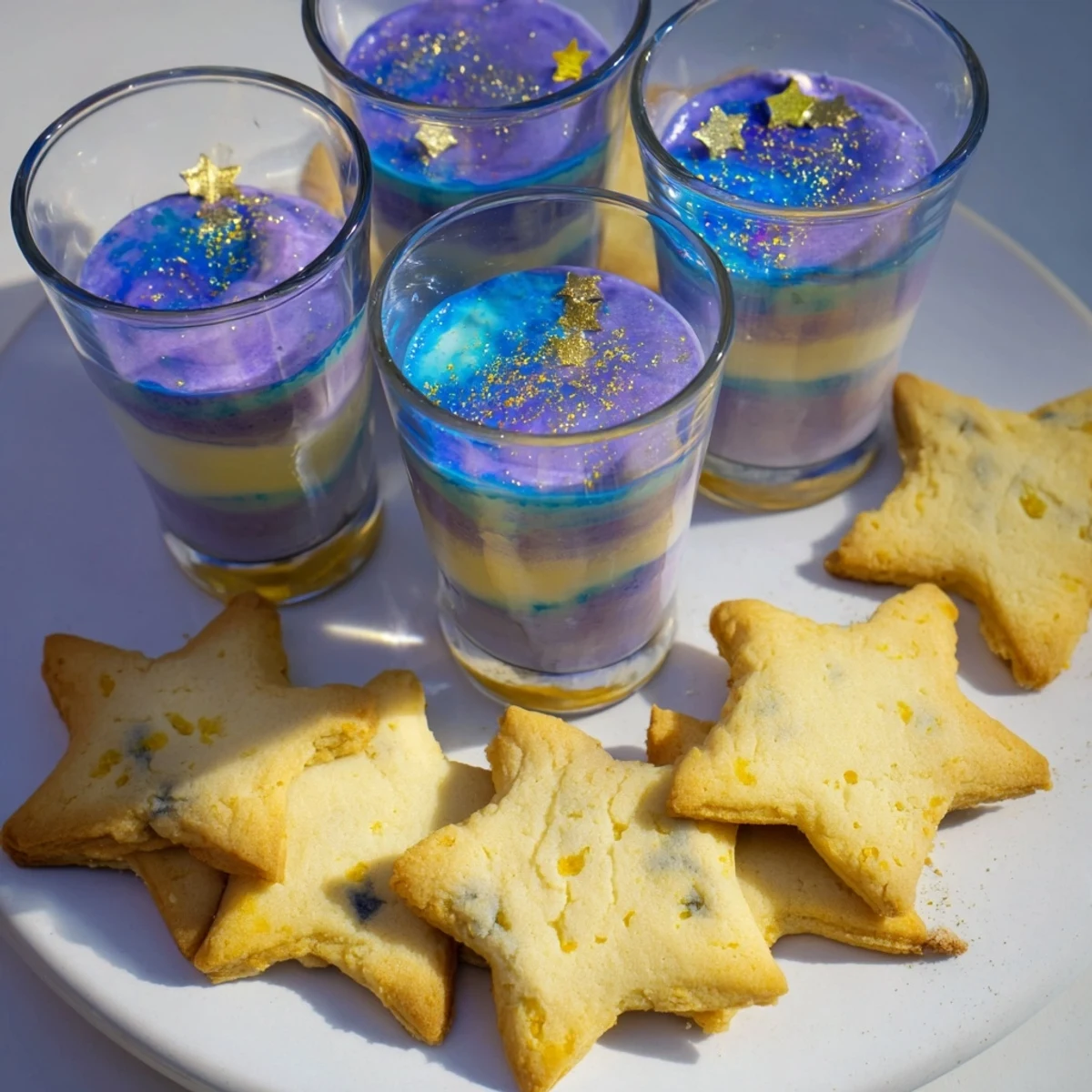 This Stargazers Dessert Platter features a delightful collection of mini desserts perfect for festive celebrations.