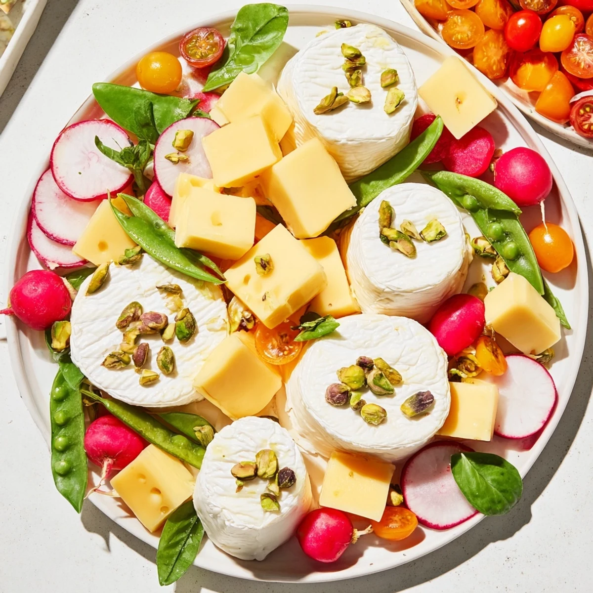 Dragonfly Dance Appetizer Tray showcases colorful veggies, cheeses, meats, and crackers for social gatherings.