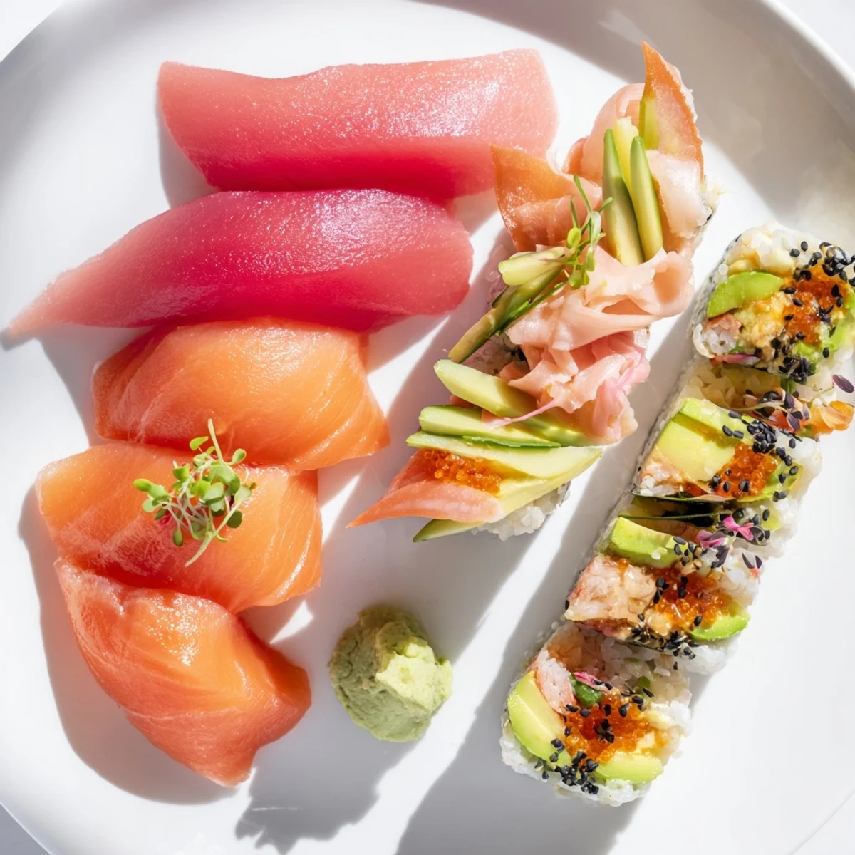 This Sail Away Boat-Shaped Sushi Platter offers a visually stunning arrangement of fresh sushi rolls and sashimi to enjoy.