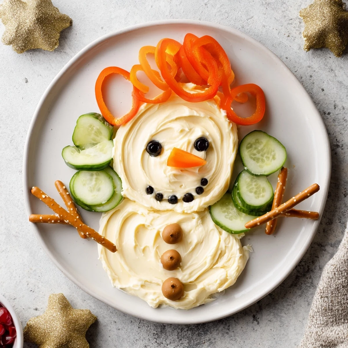 Delectable Melted Snowman Dip Bowl, a fun, easy, and flavorful party snack everyone will enjoy.