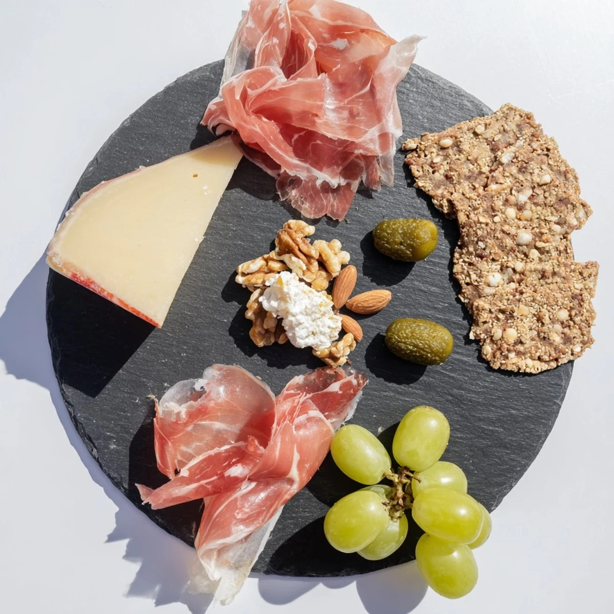 This Charcuterie Board for One features a tempting selection of cured meats and artisanal cheeses, perfectly portioned.