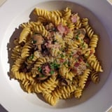 Fusilli with Bacon Onions