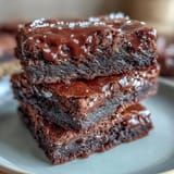 Decadent brownie cookies from box mix with chocolate chips, gooey and rich, fresh from the oven.