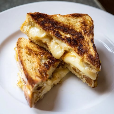 Golden grilled Custard French Toast Grilled Cheese oozes with melted cheese, perfect for brunch.