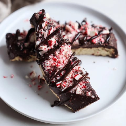 Chocolate Peppermint Shortbread Wedges