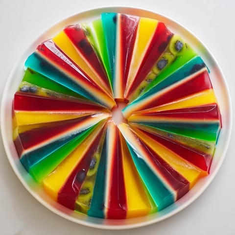 Kaleidoscope vibrant dessert layers