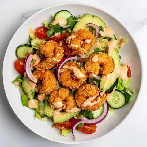 Spicy Crispy Shrimp Salad