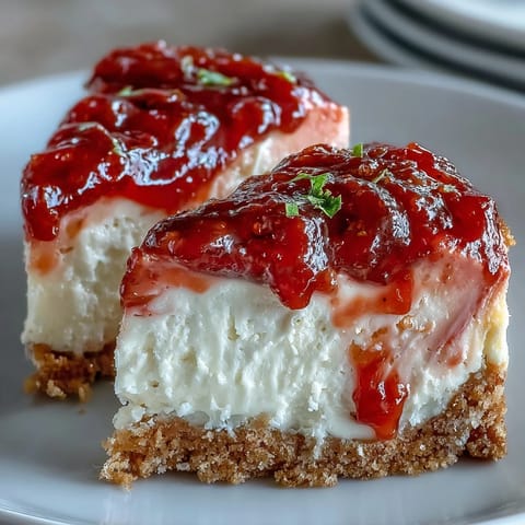 Guava Cheesecake served on a white plate with a fork, highlighting its smooth, luscious texture and tropical dessert appeal.