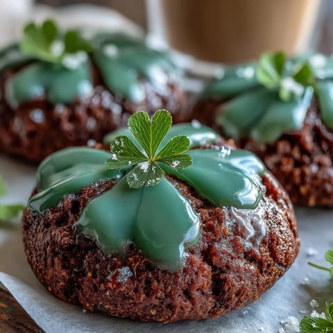 Festive shamrock-shaped sugar cookies decorated with vibrant green royal icing for St. Patrick's Day.