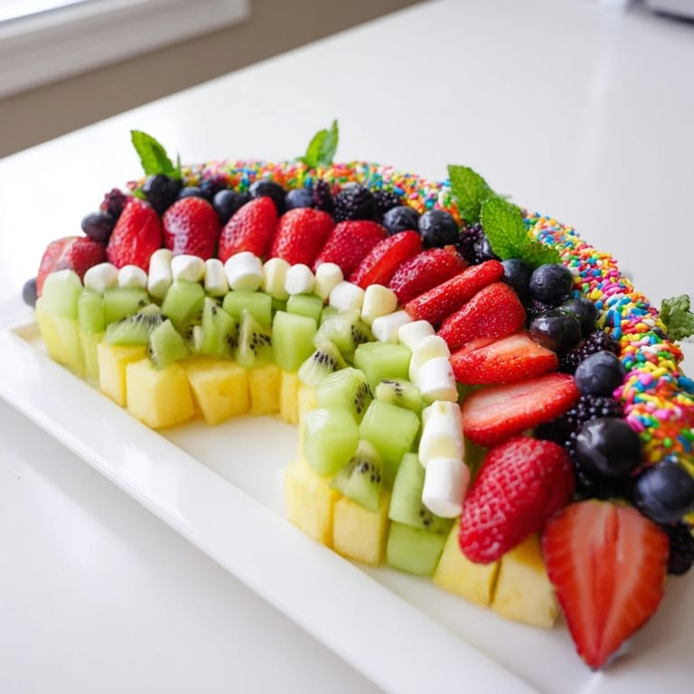 A stunning visual of a perfect Happy Birthday Cake Slice Fruit Board: fresh fruit, perfect for your party platter!