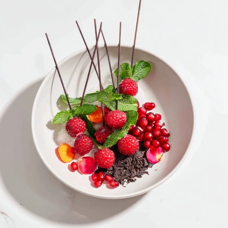 Vivid close-up of beautiful Baisers de Minuit, perfect for topping cocktails with elegant fruit skewers.