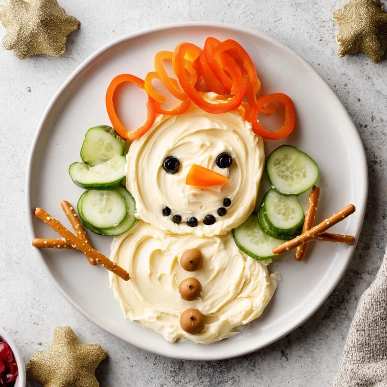 Delectable Melted Snowman Dip Bowl, a fun, easy, and flavorful party snack everyone will enjoy.