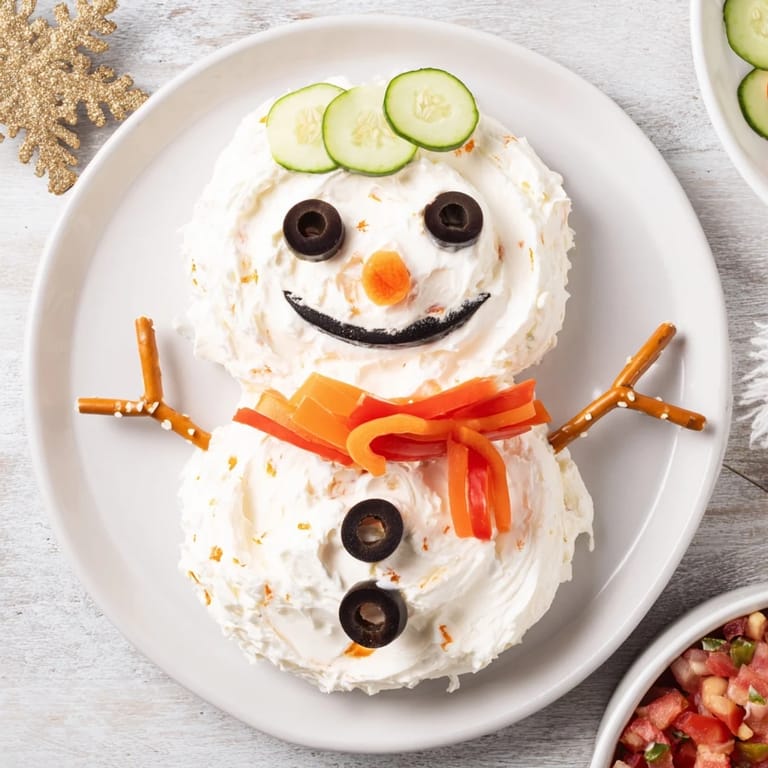 Imagine a festive Melted Snowman Dip Bowl, perfect for dipping crackers—a delicious winter treat.