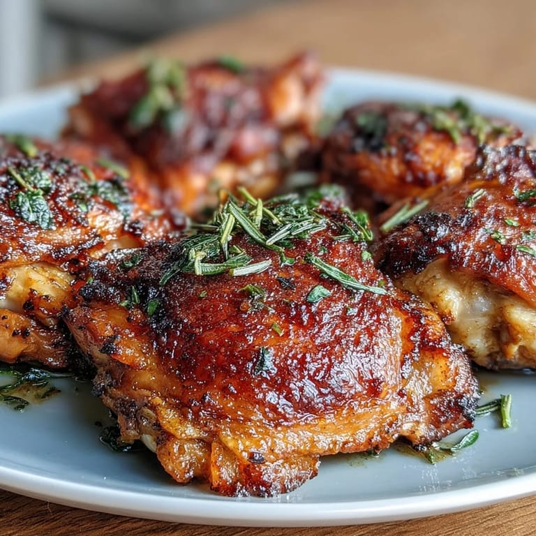 These Crispy Baked Bone-In Chicken Thighs offer smoky spice, a quick broil finish, and perfect weeknight dinner crispiness.