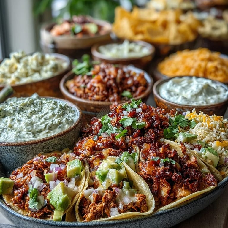 Colorful Cinco de Mayo taco bar spread showcasing grilled meats, fresh vegetables, cheeses, and warm tortillas for a festive celebration.