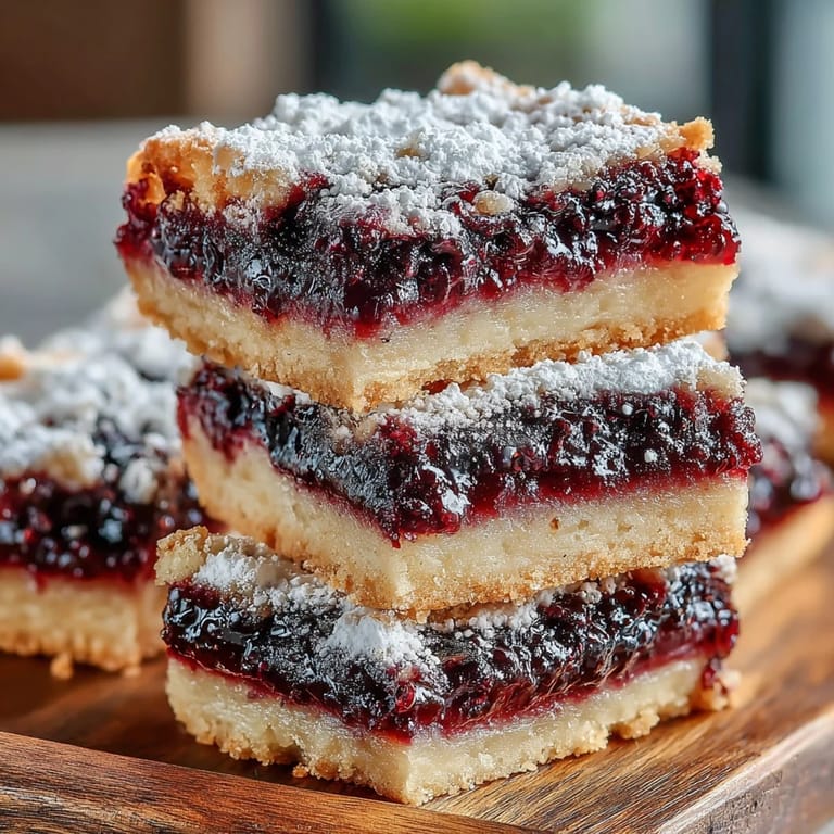 Delicious blackberry lemon bars featuring a bright lemon filling and crust.