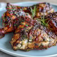 A golden roasted chicken infused with lemon and herbs, surrounded by crispy baby potatoes for a classic spring dinner.